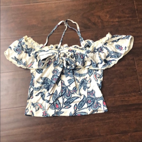 Free People Cha-Cha Off Shoulder Print Top - Picture 5 of 7